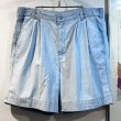 画像1: USA製【DOCKERS】リーバイス　ドッカーズ【水色】【２タック】コットンシャンブレーショーツ【ｗ34】  (1)