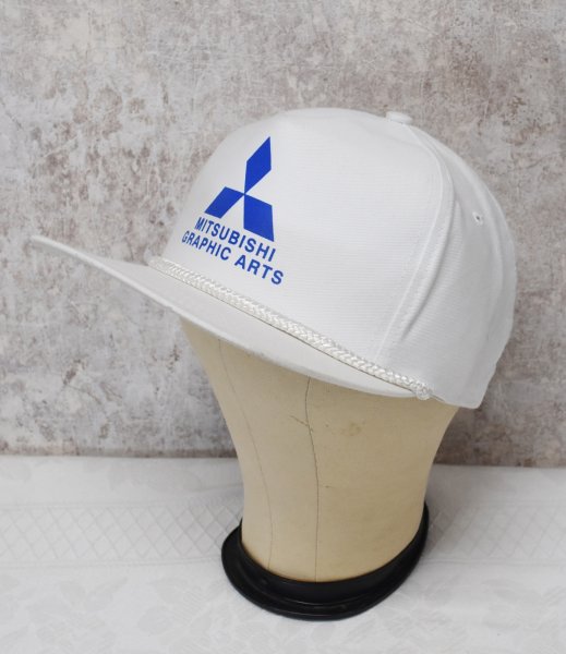 画像3: 90’s【デッドストック】【ビンテージ】【MITSUBISHI Graphic Arts】三菱【白】【ベースボールキャップ】【フリー】  (3)