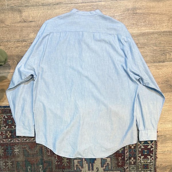画像3: 【ビンテージ】【GAP】ギャップ【水色】【コットン】【バンドカラーシャツ】【サイズL】  (3)
