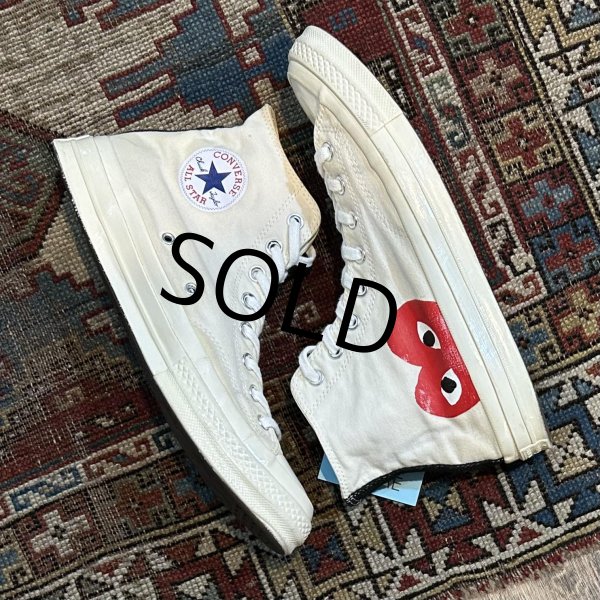 画像1: 【プレイコムデギャルソン】【コンバース】【CONVERSE】【ＣＴ７０】【白】【ハイカット】【サイズ 28.5ｃｍ】【US10】  (1)