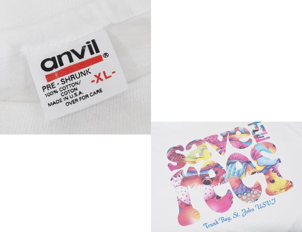 画像2: 90's【USA製】【ビンテージ】【Save the reef】白【Tシャツ】【サイズXL】  (2)