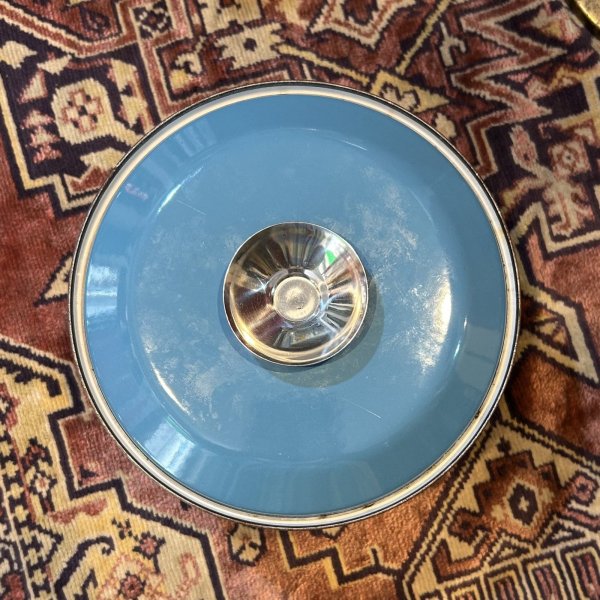 画像3: 【北欧】アンティーク ビンテージ【キャサリンホルム】【水色ｘ白】ロータス【小鍋】【１９．５cm】 (3)