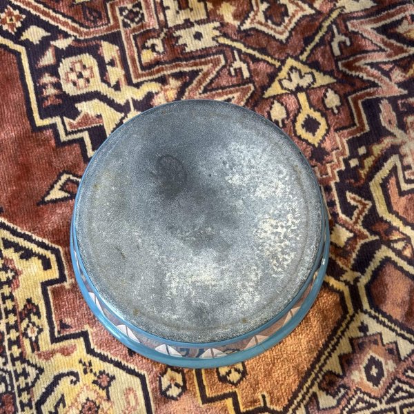 画像5: 【北欧】アンティーク ビンテージ【キャサリンホルム】【水色ｘ白】ロータス【小鍋】【１９．５cm】 (5)