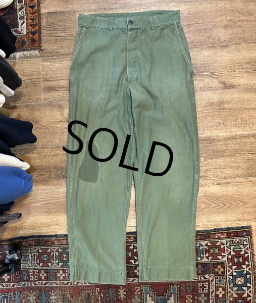 画像2: 50's【ビンテージ】【米軍実物】USMC【P-58】【ユーティリティーパンツ】【W33程度】   (2)