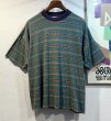 画像1: ビンテージ【Cignal Sports】【ターコイズx紫】ボーダー【Tシャツ】【サイズXL】  (1)
