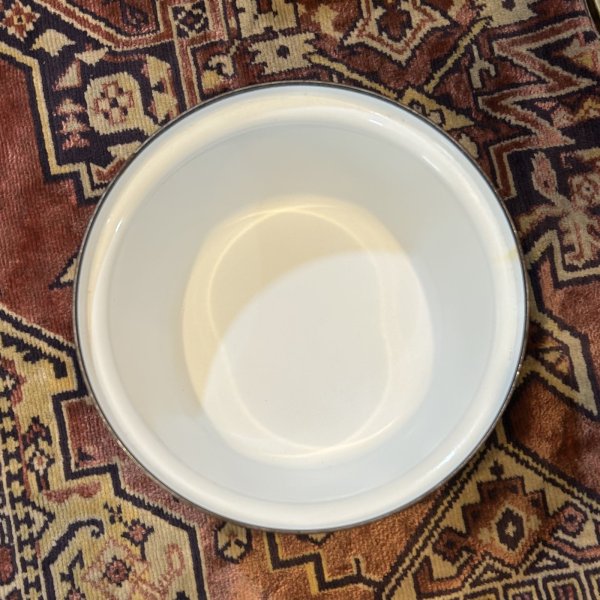 画像4: 【北欧】アンティーク ビンテージ【キャサリンホルム】【水色ｘ白】ロータス【小鍋】【１９．５cm】 (4)