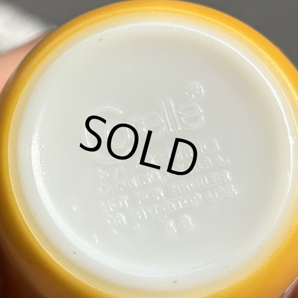 画像4: 【アンティーク】【ビンテージ】【Corelle】コレール 【山吹色】ミルクマグ【マグカップ】  (4)
