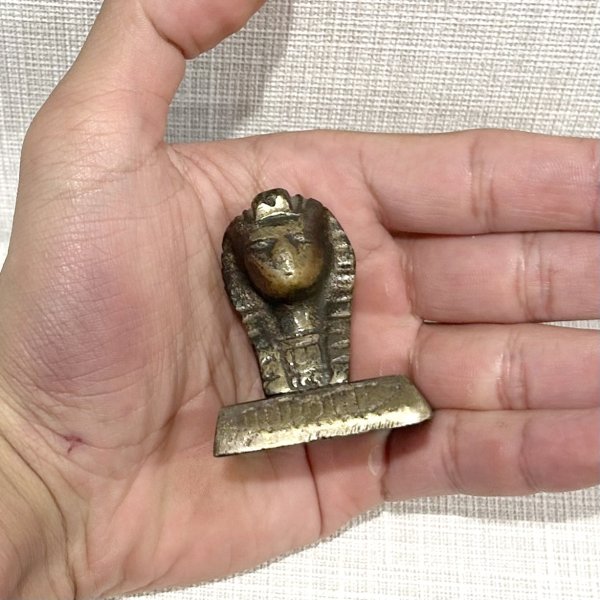 画像7: 【ビンテージ】アンティーク【ファラオ】【胸像】ミニ【ブロンズ像】  (7)