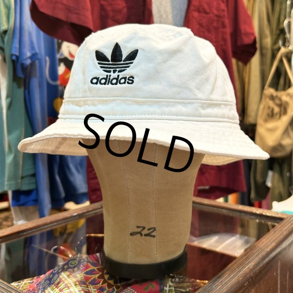 画像4: 【ビンテージ 】【adidas】【アディダス】【白】トレフォイルロゴ【バケットハット】【約６２．５ｃｍ程度】  (4)