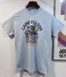 画像1: ~90's【USA製】ビンテージ【Velva Sheen】ベルバシーン【水色】【CAMP FULTON】プリント【Tシャツ】【サイズＬ】   (1)