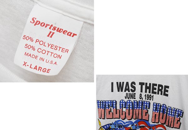 画像2: 90’s USA製【ビンテージ】【I was there welcome home】白【Tシャツ】 サイズXL  (2)