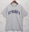 画像1: 90's~【USA製】【ビンテージ】The Cotton Exchange【コットンエクスチェンジ】霜降りグレー【ST.MARK'S】【セントマークススクール】【カレッジTシャツ】【サイズＬ】  (1)