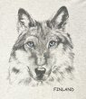 画像4: ビンテージ【B&C】オオカミプリント FINLAND【杢グレー】Tシャツ【サイズXL】  (4)