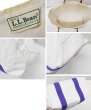 画像2: 【ビンテージ】【L.L.bean】白ｘ紫【キャンバス】【レザーハンドル】【ミニトートバッグ】LMA 【ビーントート】  (2)