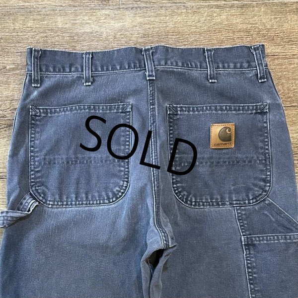 画像4: 【ビンテージ】【カーハート】【carhartt】【ブルーグレー】ワークパンツ【ペインターパンツ】【33ｘ30】  (4)