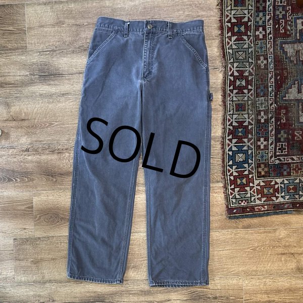 画像2: 【ビンテージ】【カーハート】【carhartt】【ブルーグレー】ワークパンツ【ペインターパンツ】【33ｘ30】  (2)