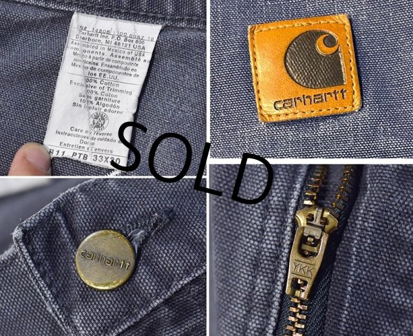 画像3: 【ビンテージ】【カーハート】【carhartt】【ブルーグレー】ワークパンツ【ペインターパンツ】【33ｘ30】  (3)
