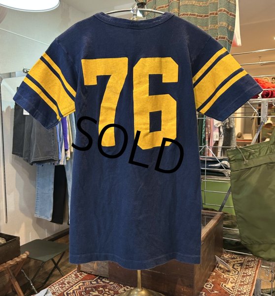 画像3: 【70's】【USA製】【ビンテージ】【チャンピオン】【Champion】UMD 76【紺x黄色】【Tシャツ】【サイズM】  (3)