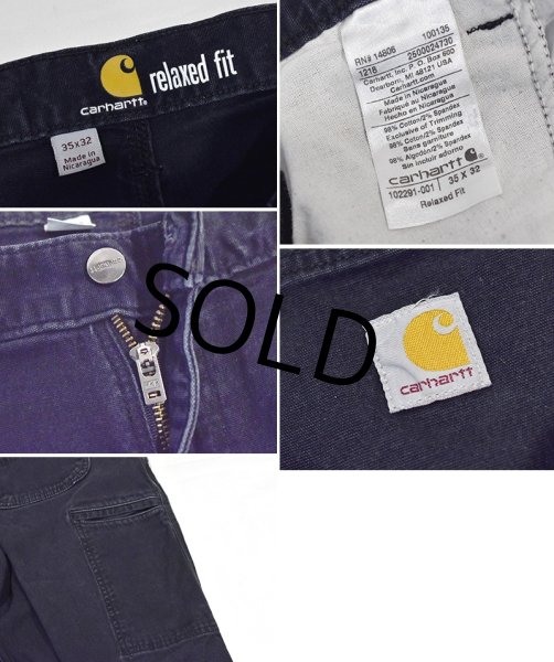 画像2: 【ビンテージ】【carhartt】カーハート【relaxed fit】リラックスフィット【黒】ブラック【ペインターパンツ】【ワークパンツ】【35×32】  (2)