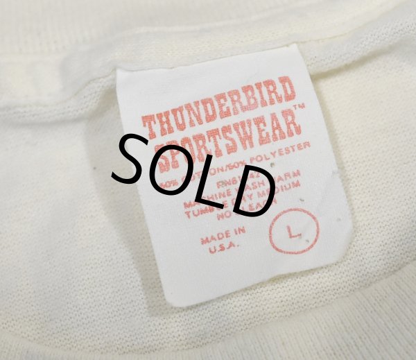 画像2: ほぼ未使用 80's【USA製】KUTZTOWN【ビンテージ】【クリーム色】【鳥と花】プリント【Tシャツ】【サイズＬ】  (2)