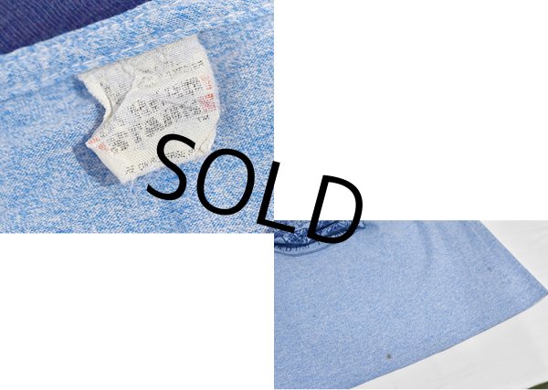 画像2: 80's~【ビンテージ】【USA製】【belchertown MA】【霜降りブルー】【リンガーTシャツ】【サイズM】   (2)