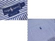 画像2: POLO RALPH LAUREN【ポロラルフローレン】胸ポケット刺繡ロゴ入り【青×白ストライプ】コットン【ボタンダウンシャツ】【サイズL】   (2)