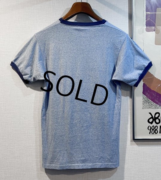 画像3: 80's~【ビンテージ】【USA製】【belchertown MA】【霜降りブルー】【リンガーTシャツ】【サイズM】   (3)
