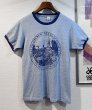 画像1: 80's~【ビンテージ】【USA製】【belchertown MA】【霜降りブルー】【リンガーTシャツ】【サイズＭ】   (1)