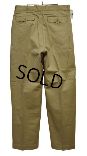 画像4: デッドストック【~60’s】【ビンテージ】【フランス軍】【M-52】【フレンチアーミー】【ベージュ】コットン【チノパンツ】【サイズ34】  (4)