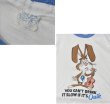 画像2: 80's~【ビンテージ】【USA製】【You can’t drink~】【ウサギ】【Quiky】Nesquik ネスクイック 白x水色リブ【リンガーTシャツ】【サイズL】   (2)