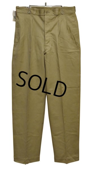 画像3: デッドストック【~60’s】【ビンテージ】【フランス軍】【M-52】【フレンチアーミー】【ベージュ】コットン【チノパンツ】【サイズ34】  (3)