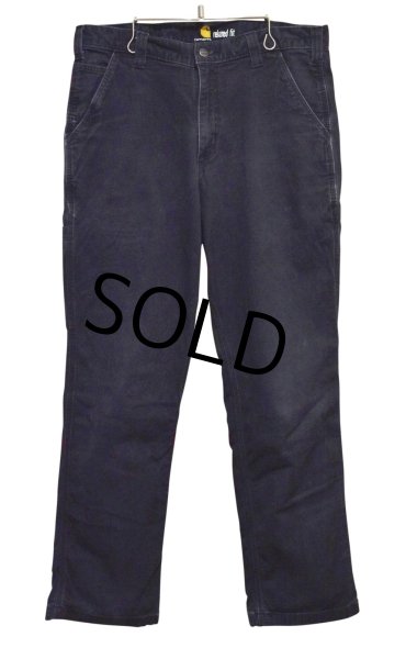 画像3: 【ビンテージ】【carhartt】カーハート【relaxed fit】リラックスフィット【黒】ブラック【ペインターパンツ】【ワークパンツ】【35×32】  (3)