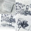 画像2: ビンテージ LES PROPYLEES【古代ギリシア】プリント 白x紺 総柄【Tシャツ】【サイズL】  (2)