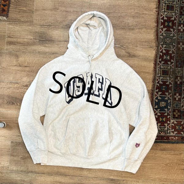 画像1: 90's【USA製】ビンテージ【USAFA】米軍【ロゴプリント】ライトグレー【パーカー】【サイズXL】  (1)