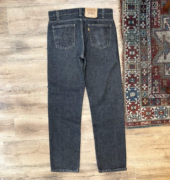 画像4: 90’s 【USA製】【ビンテージ】【LEVI'S】【リーバイス505】505 先染め 黒 デニムパンツ ブラックデニム【33x32】  (4)