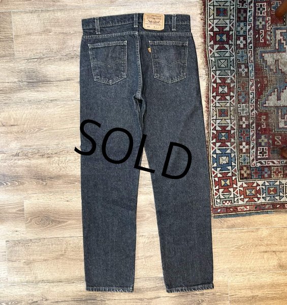 画像4: 90’s 【USA製】【ビンテージ】【LEVI'S】【リーバイス５０５】505 先染め 黒 デニムパンツ ブラックデニム【33ｘ32】  (4)