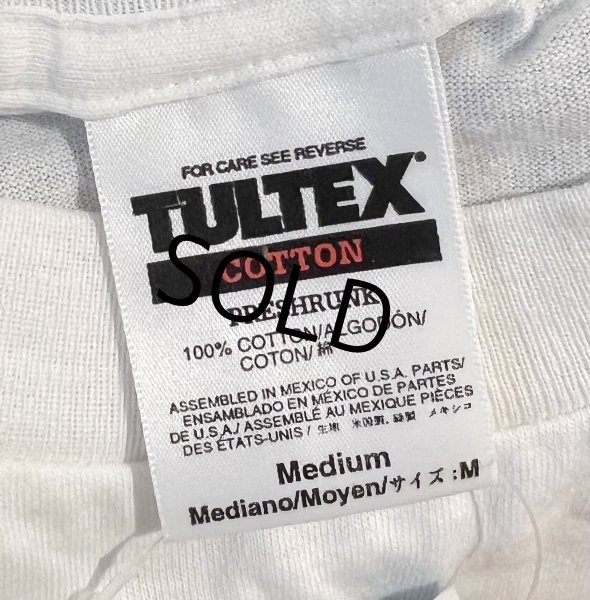 画像2: デッドストック【ビンテージ】【TULTEX】タルテックス【白】【チーター】プリント【Tシャツ】【サイズM】  (2)