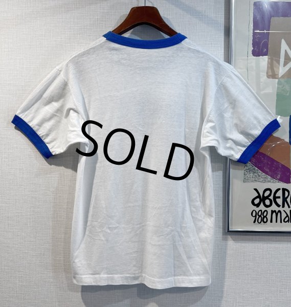 画像3: 80's【USA製】ビンテージ【SCREEN STARS】スクリーンスターズ【白×青リンガー】ディズニーランド【DISNEYLAND MAGIC MUSIC~】ミッキーマウス【Tシャツ】【サイズXL】  (3)