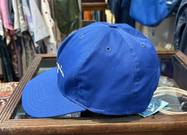 画像4: 破損修理待ち　90’s【USA製】【ビンテージ】Champion【チャンピオン】【青】ロゴ刺繍【ベースボールキャップ】  (4)