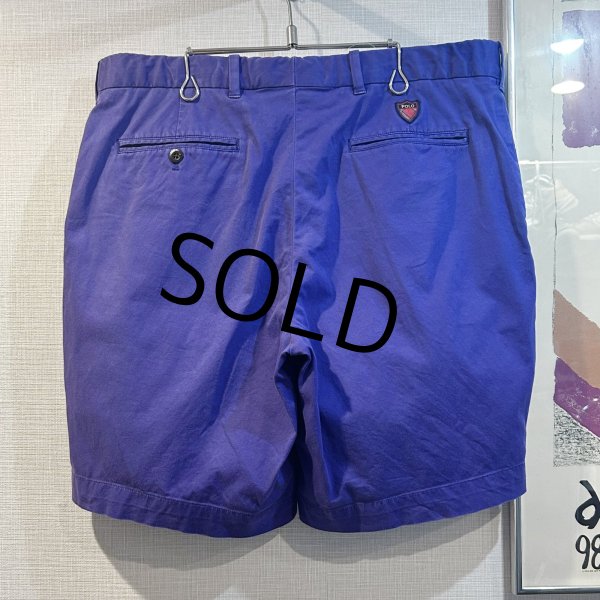 画像3: POLO GOLF ポロゴルフ【POLO RALPH LAUREN】オールドラルフローレン 紫 ショートパンツ【短パン】【コットンショーツ】【W34】  (3)