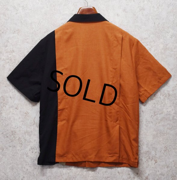 画像3: 90's【USA製】【ビンテージ】【JH UNIFORM】【オレンジ×黒×ベージュ】【半袖シャツジャケット】半袖開襟シャツ【サイズM】   (3)