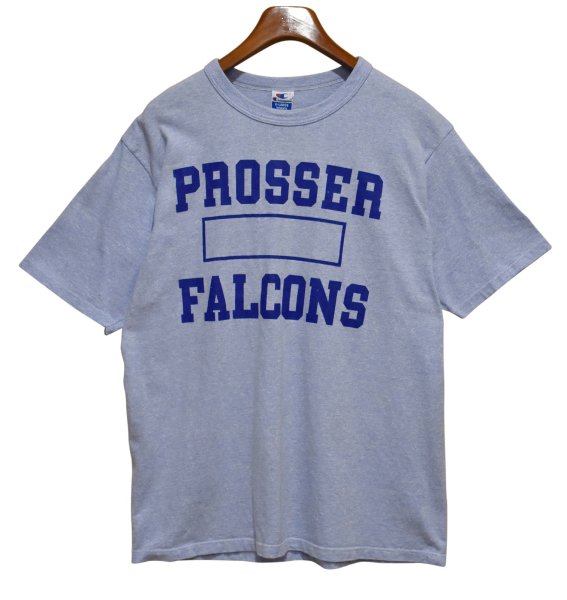 画像1: 90’s USA製 ビンテージ チャンピオン【PROSSER FALCONS】水色【Ｔシャツ】【サイズXL】  (1)
