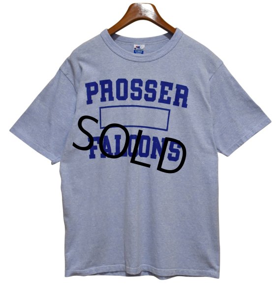 画像1: 90’s USA製 ビンテージ チャンピオン【PROSSER FALCONS】水色【Ｔシャツ】【サイズXL】  (1)