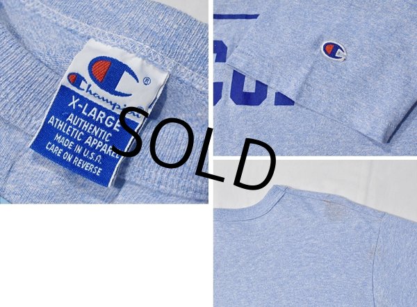 画像2: 90’s USA製 ビンテージ チャンピオン【PROSSER FALCONS】水色【Ｔシャツ】【サイズXL】  (2)
