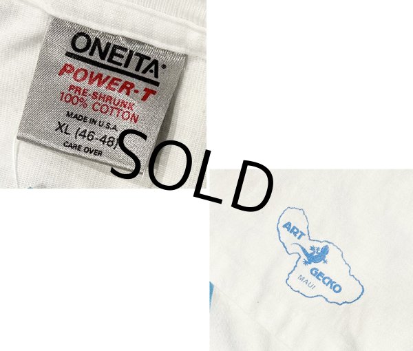 画像2: 90's 【USA製】ビンテージ【ONEITA】オニータ【IMAGINE POSSIBILITIES】空プリント バックプリント付き【白】 Tシャツ 【サイズXL】  (2)