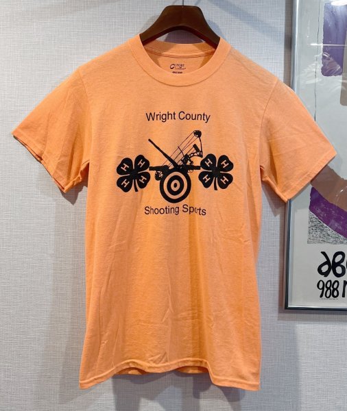 画像1: 【程度良好】【Wright Country Shooting Sports】【オレンジ】【フロントプリント】【Tシャツ】【半袖Tシャツ】【サイズS】  (1)