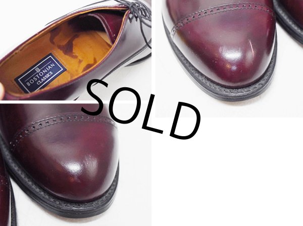 画像3: 【デッドストック】USA製【ビンテージ】【ボストニアンクラシック】【BOSTONIAN CLASSICS】【赤茶】【レザーシューズ】【ストレートチップ】【US9 E/C】【27cm程度】  (3)