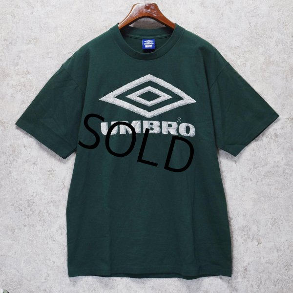 画像1: 90’s【USA製】ビンテージ【UMBRO】【アンブロ】【緑】ロゴプリント【Tシャツ】半袖【バックプリント付き】【サイズXL】  (1)