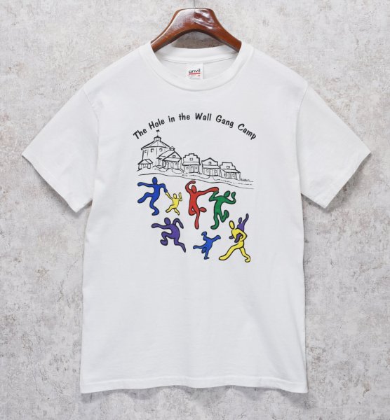 画像1: 90's【ビンテージ】【anvil】アンビル 【シングルステッチ】【the hole in the wall gang camp】【白】【Tシャツ】【サイズM】  (1)