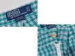 画像2: 【POLO RALPH LAUREN】オールドラルフローレン【TYLER SHORT】【緑×紺】チェック【２タック】【ショートパンツ】【短パン】【コットンショーツ】【W36】  (2)